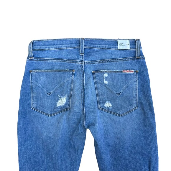 Hudson Super Skinny Jeans Womens Mid Rise Distressed Ankle Stretch 25 - Picture 13 of 15